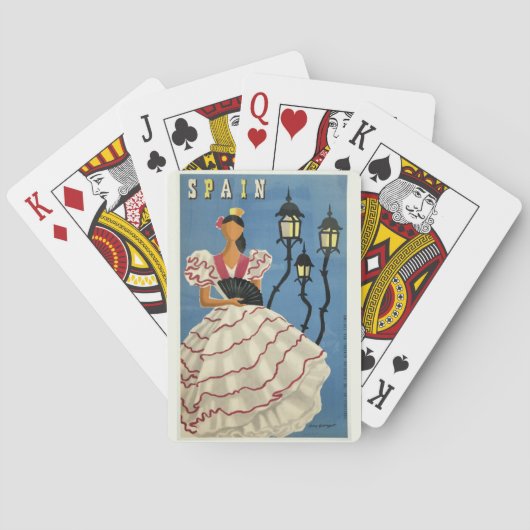 SPANJE Vintage Reiskaarten Pokerkaarten (Achterkant)