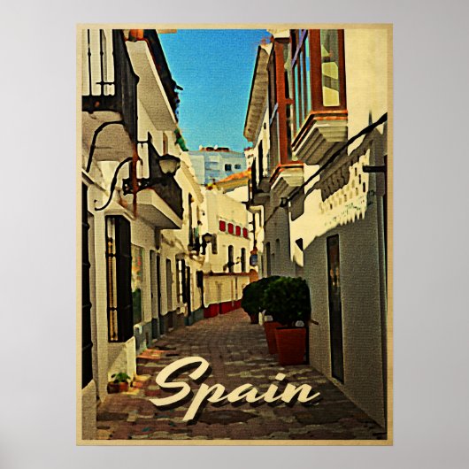 Spanje Vintage Travel Poster (Voorkant)