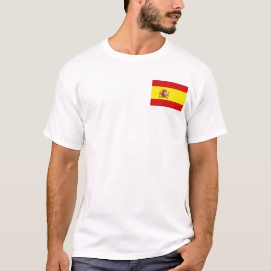 Spanje vlag en kaart T-Shirt (Voorkant)