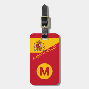 Spanje Vlag Gepersonaliseerde moderne reisbagage Bagagelabel