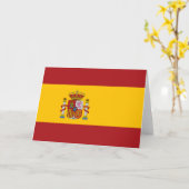 Spanje Vlag Kaart (Gele Bloem)