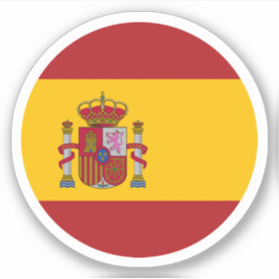 Spanje Vlag Ronde Sticker