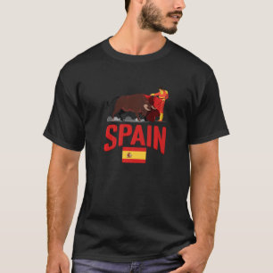 Spanje Vlag Stiervechten Spaans T-shirt