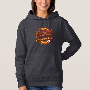Spanje Voetbal 2026 Voetbal Vet Land Typografie F Hoodie