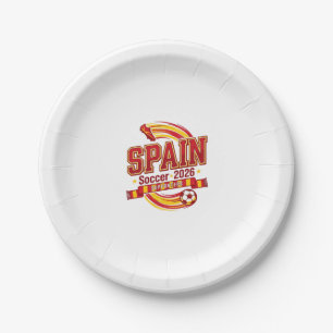 Spanje Voetbal 2026 Voetbal Vet Land Typografie F Papieren Bordje