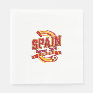 Spanje Voetbal 2026 Voetbal Vet Land Typografie F Servet