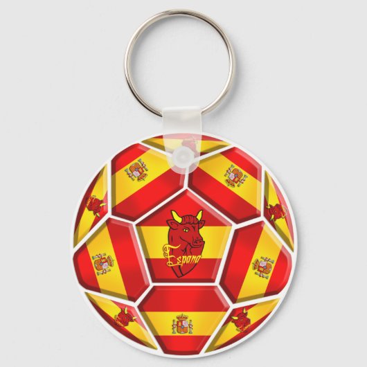 Spanje Voetbal Sleutelhanger (Voorkant)