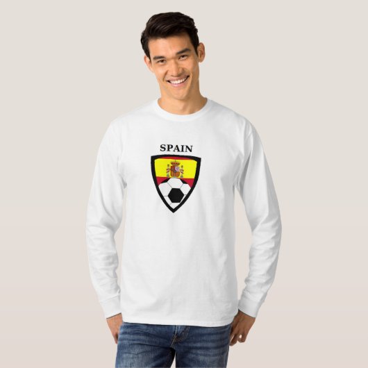 Spanje Voetbal T-shirt (Voorkant volledig)