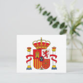 Spanje Wapenmunt Briefkaart (Staand voorkant)