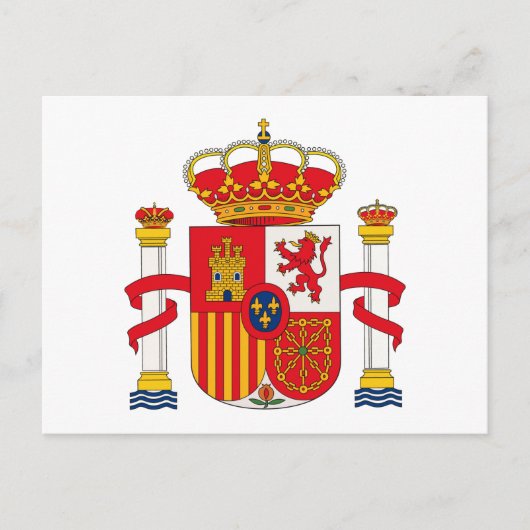 Spanje Wapenmunt Briefkaart (Voorkant)