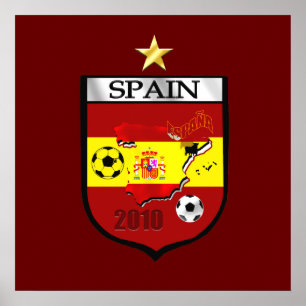 Spanje World Champions 1 star badge embleem Poster