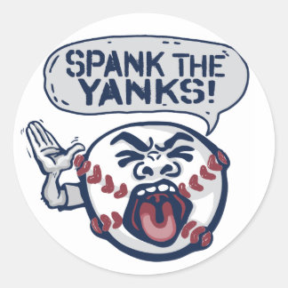 Spank de Yankees schandalig honkbal Ronde Sticker
