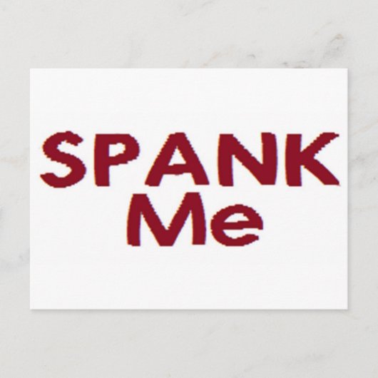 Spank me briefkaart (Voorkant)