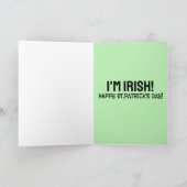 SPANK ME! IK BEN IRISH. ST.PATRICK'S DAY FUNNY-KAA KAART (Binnen)