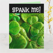 SPANK ME! IK BEN IRISH. ST.PATRICK'S DAY FUNNY-KAA KAART (Gele Bloem)