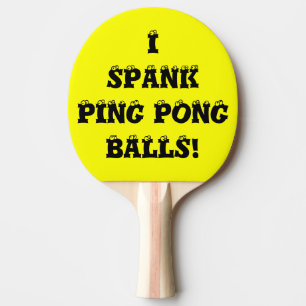 Spank me Yellow Custom Ping Pong Paddles van Janz Tafeltennisbatje