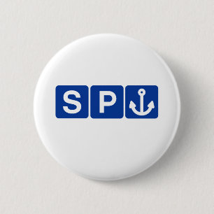 Spanker Symbol Joke Ronde Button 5,7 Cm