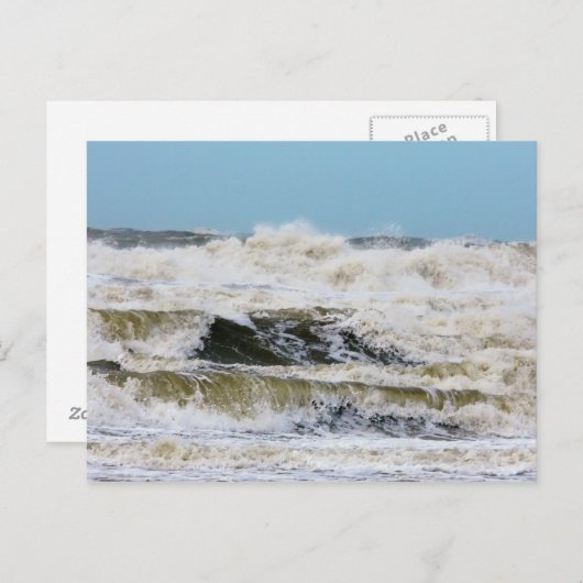 Spannende golven. briefkaart (Voorkant / Achterkant)