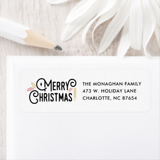 spanning van hoop | Vrolijk kerstfeest | Wit Etiket (Insitu)