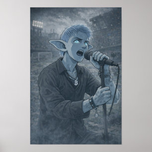 Spanning / Zanger / Voetbalstadion Poster