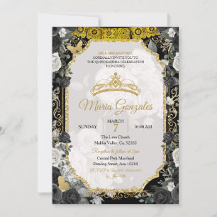 Spansih Girl Sweet 16th Birthday Party Invitation Kaart