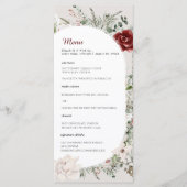 Spar & kant | Winter Floral Wedding Menu (Voorkant)