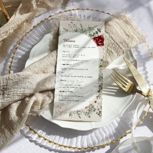 Spar & kant   Winter Floral Wedding Menu