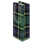 Spar plaid wijn cadeautas (Voorkant Gekanteld)