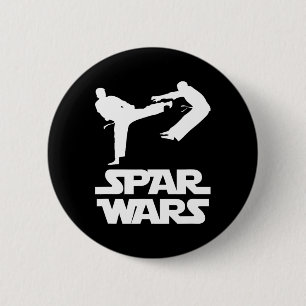 Spar Wars Grappige Uitspraak Taekwondo Mma Vechter Ronde Button 5,7 Cm
