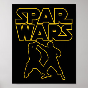 Spar Wars Martial Arts Taekwondo Karate De Gekke Poster