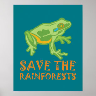 Sparde-the-rainforest Tree Kikker Poster
