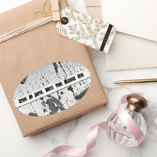 Spare an Aspen Tree Ovale Sticker (Geschenken)