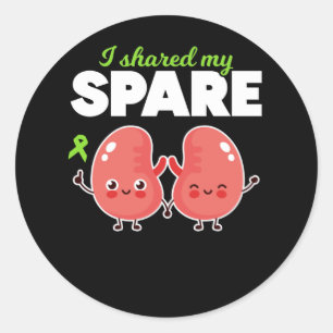 Spare Kidney Organ Transplantatie Ronde Sticker