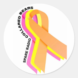 Spare radio collared Beren! Ronde Sticker