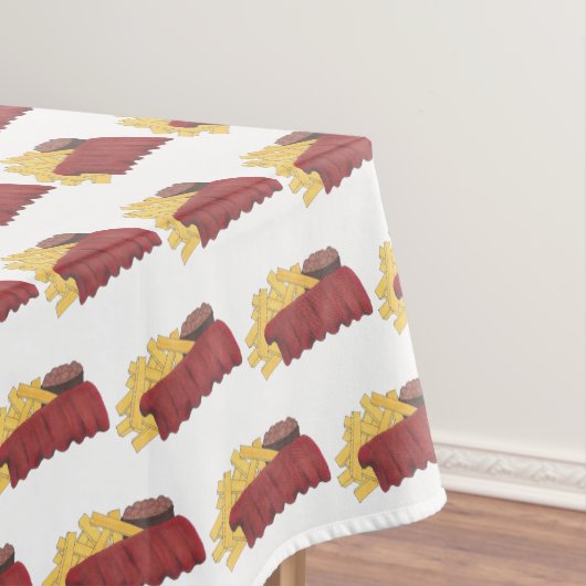 Spare Ribs BBQ Barbecue Barbeque Rib Kokoff Tafelkleed (Voorbeeld)