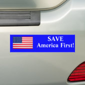 Sparen Amerika Eerste Bumpersticker (Op auto)