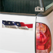 Sparen Amerika, Koop Amerikaans Bumpersticker (Op Truck)