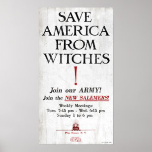 Sparen Amerika van Heksen Poster