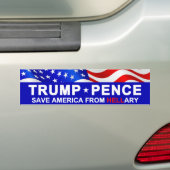Sparen Amerika van Hellary Bumpersticker (Op auto)