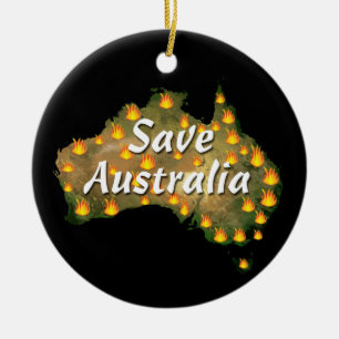 Sparen Australië van de ramp van Bushfire Keramisch Ornament