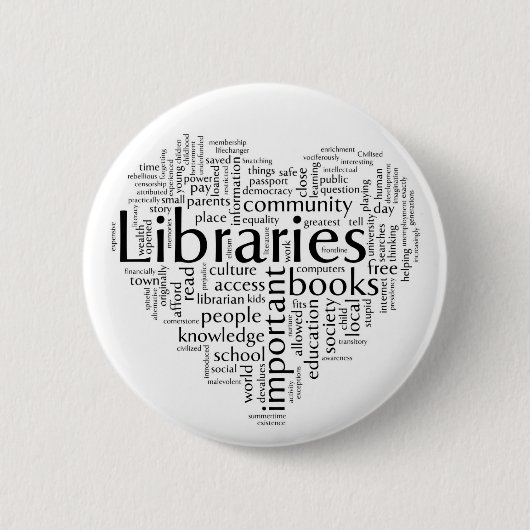 Sparen bibliotheken 4 ronde button 5,7 cm (Voorkant)