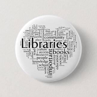 Sparen bibliotheken 4 ronde button 5,7 cm