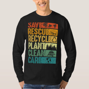 Sparen bijen Reddingsdieren Plant Bomen Schone Zee T-shirt
