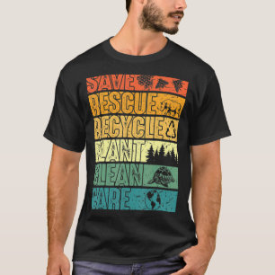 Sparen bijen Reddingsdieren Plant Bomen Schone Zee T-shirt