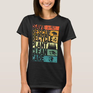 Sparen bijen Reddingsdieren Plant Bomen Schone Zee T-shirt