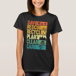 Sparen bijen Reddingsdieren Plant Bomen Schone Zee T-shirt