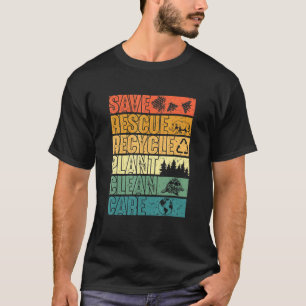 Sparen bijen Reddingsdieren Plant Bomen Schone Zee T-shirt
