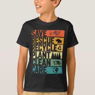 Sparen bijen Reddingsdieren Plant Bomen Schone Zee T-shirt