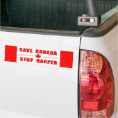 Sparen Canada - Stop Harper Bumpersticker (Op Truck)