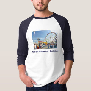 Sparen Coney Island! Volwassenen Raglan T-shirt me